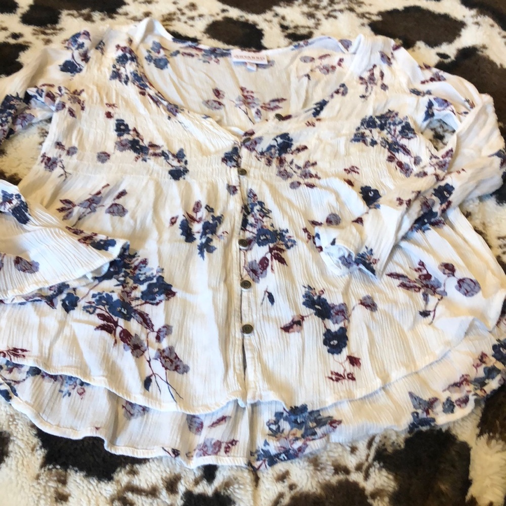 Shyanne floral button up blouse